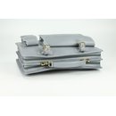 BELLI Design Bag "Verona" Leder Businesstasche hellgrau