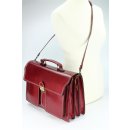 BELLI "Design Bag B" Leder Businesstasche unisex bordeaux rot