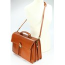 BELLI "Design Bag B" Leder Businesstasche unisex cognac