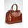 BELLI "The Bag XL" Ledertasche cognac lack kroko