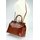 BELLI "The Bag XL" Ledertasche cognac lack kroko