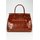 BELLI "The Bag XL" Ledertasche cognac lack kroko