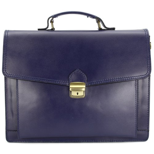 BELLI "Design Bag D" Leder Business Bag dunkel blau