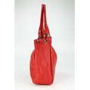 BELLI Leder Schultertasche Shopper "Lilly" rot