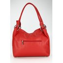 BELLI Leder Schultertasche Shopper "Lilly" rot