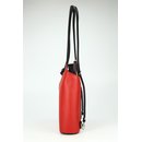 BELLI "Backpack" Leder Tasche Rucksack rot schwarz