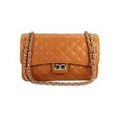 BELLI Nappa Leder Abendtasche "Paris" cognac
