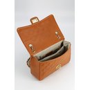 BELLI Nappa Leder Abendtasche "Paris" cognac