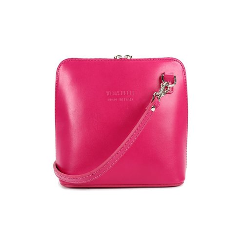 BELLI kleine Ledertasche Damen Umhängetasche pink