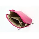 BELLI kleine Ledertasche Damen Umhängetasche pink