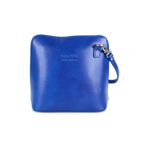 BELLI kleine Ledertasche Damen Umhängetasche royal blau