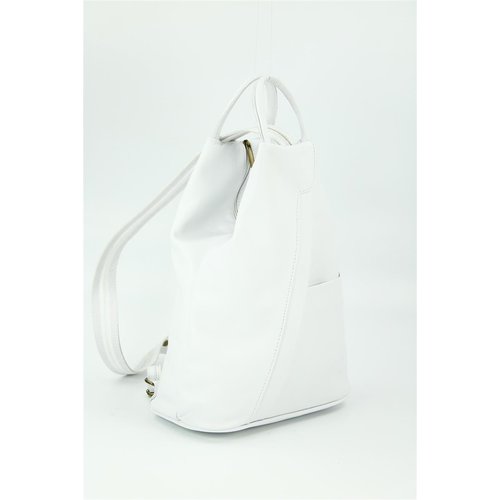BELLI City Backpack leichter Leder Rucksack weiB Belli Shop Ihr