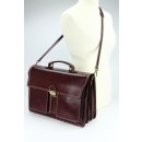 BELLI "Design Bag B" Leder Businesstasche unisex bordeaux dunkel