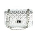 BELLI Nappa Leder Abendtasche "Paris" silber