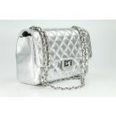 BELLI Nappa Leder Abendtasche "Paris" silber