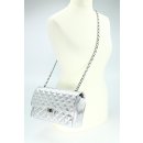 BELLI Nappa Leder Abendtasche "Paris" silber