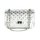 BELLI Nappa Leder Abendtasche "Paris" silber