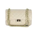 BELLI Nappa Leder Abendtasche "Paris" beige