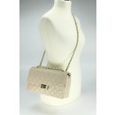 BELLI Nappa Leder Abendtasche "Paris" beige