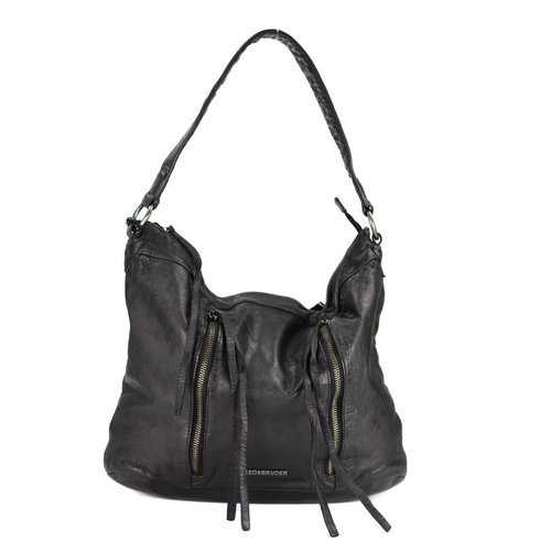 FREDsBRUDER Fringy Midge Ledertasche schwarz