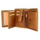 Hill Burry Vintage Leder Geldbörse Portemonnaie aus weichem Leder braun