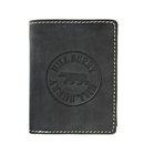 Hill Burry Vintage Leder Geldbörse Portemonnaie aus weichem Leder schwarz
