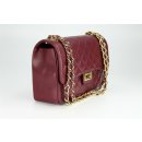 BELLI Nappa Leder Abendtasche "Paris" weinrot