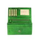 Hill Burry Vintage Leder Damen Geldbörse Portemonnaie grün 77701