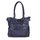 FREDsBRUDER Megapixel Ledertasche Shopper Schultertasche dark blue blau