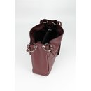 BELLI Leder Schultertasche Shopper "Lilly" wine