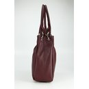 BELLI Leder Schultertasche Shopper "Lilly" wine