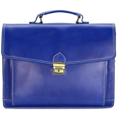 BELLI &quot;Design Bag D&quot; Leder Businesstasche royalblau