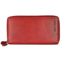 Hill Burry XXL Vintage Leder Damen Geldbörse Portemonnaie Organizer rot mit RFID