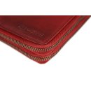 Hill Burry XXL Vintage Leder Damen Geldbörse Portemonnaie Organizer rot mit RFID