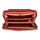 Hill Burry XXL Vintage Leder Damen Geldbörse Portemonnaie Organizer rot mit RFID