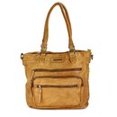 FREDsBRUDER Megapixel Ledertasche Shopper Schultertasche caramel braun