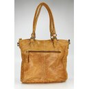 FREDsBRUDER Megapixel Ledertasche Shopper Schultertasche caramel braun