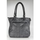 FREDsBRUDER Megapixel Ledertasche Shopper Schultertasche grau iron grey