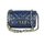 BELLI Nappa Leder Abendtasche "Paris Small" dunkelblau