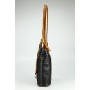 BELLI "Backpack" Leder Tasche Rucksack schwarz cognac strauss