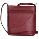 BELLI kleine Leder Umhängetasche Schultertasche bordeaux