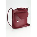 BELLI kleine Leder Umhängetasche Schultertasche bordeaux