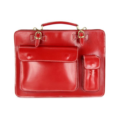 BELLI Design Bag "Verona" Leder Businesstasche rot