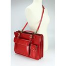 BELLI Design Bag "Verona" Leder Businesstasche rot