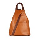 BELLI "City Backpack" leichter Leder Rucksack cognac braun