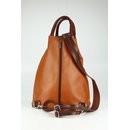 BELLI "City Backpack" leichter Leder Rucksack cognac braun