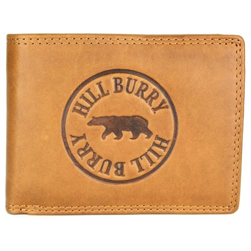 Hill Burry hochwertige Vintage Leder Herren Geldbörse Portemonnaie braun