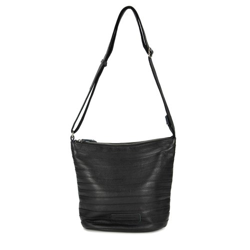 FREDsBRUDER Gürtelinchen Ledertasche Schultertasche schwarz black