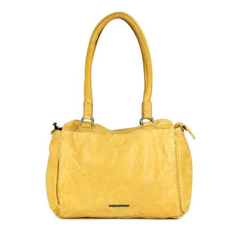 FREDsBRUDER Rise Ledertasche Schultertasche yellow gelb