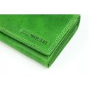 Hill Burry hochwertige große Vintage Leder Damen Geldbörse grün